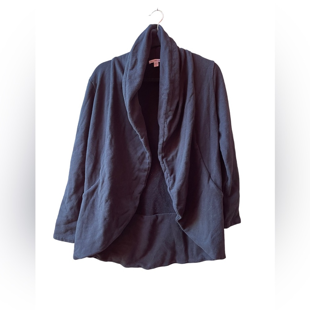 James Perse Women’s Draped French Terry Single Button Tunic Jacket Sz 4